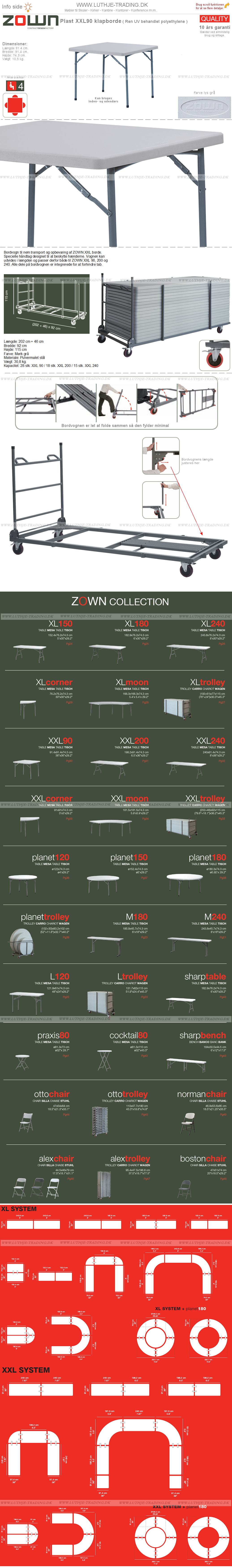 XXL90 billige plastborde 91x91 cm